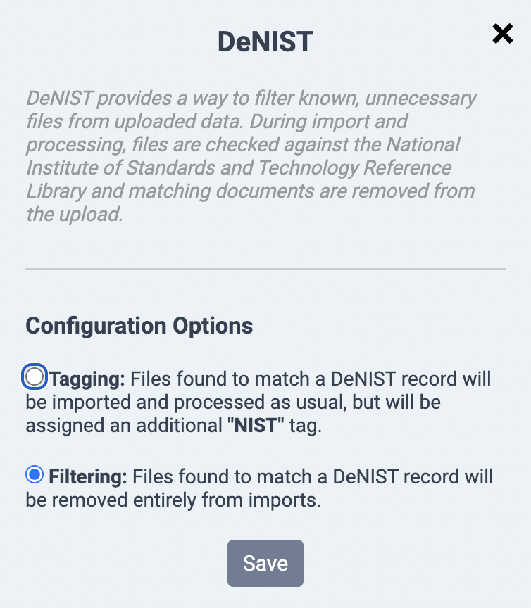 DeNIST Ediscovery Data in Nextpoint