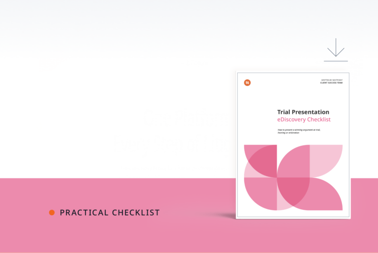 Trial Presentation Checklist for litigators