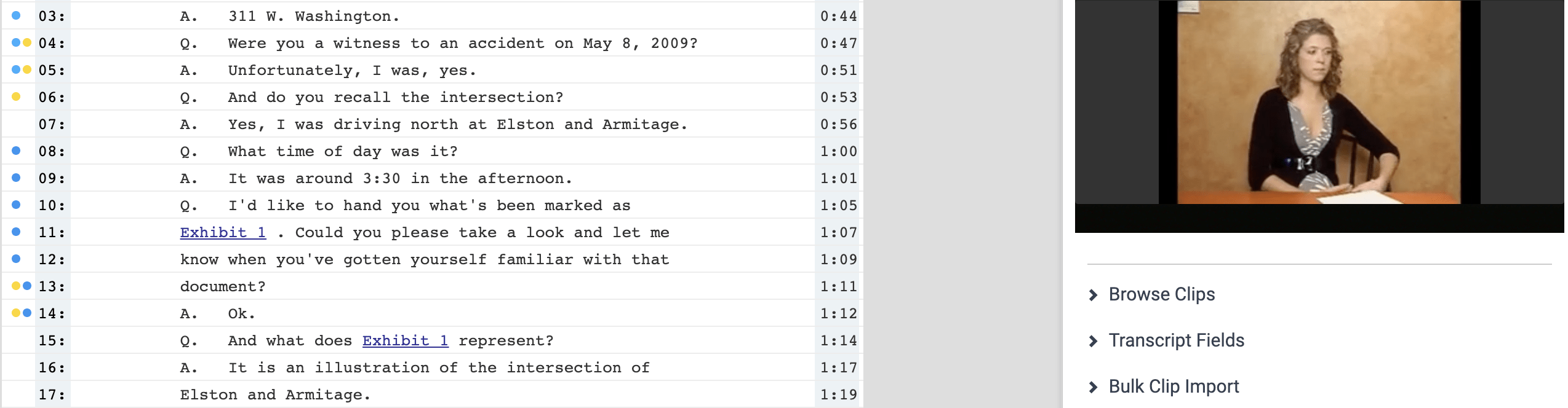 deposition transcript software