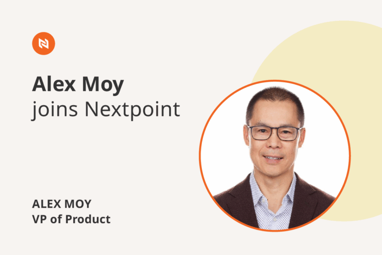 Alex Moy Joins Nextpoint as Vice President of Product